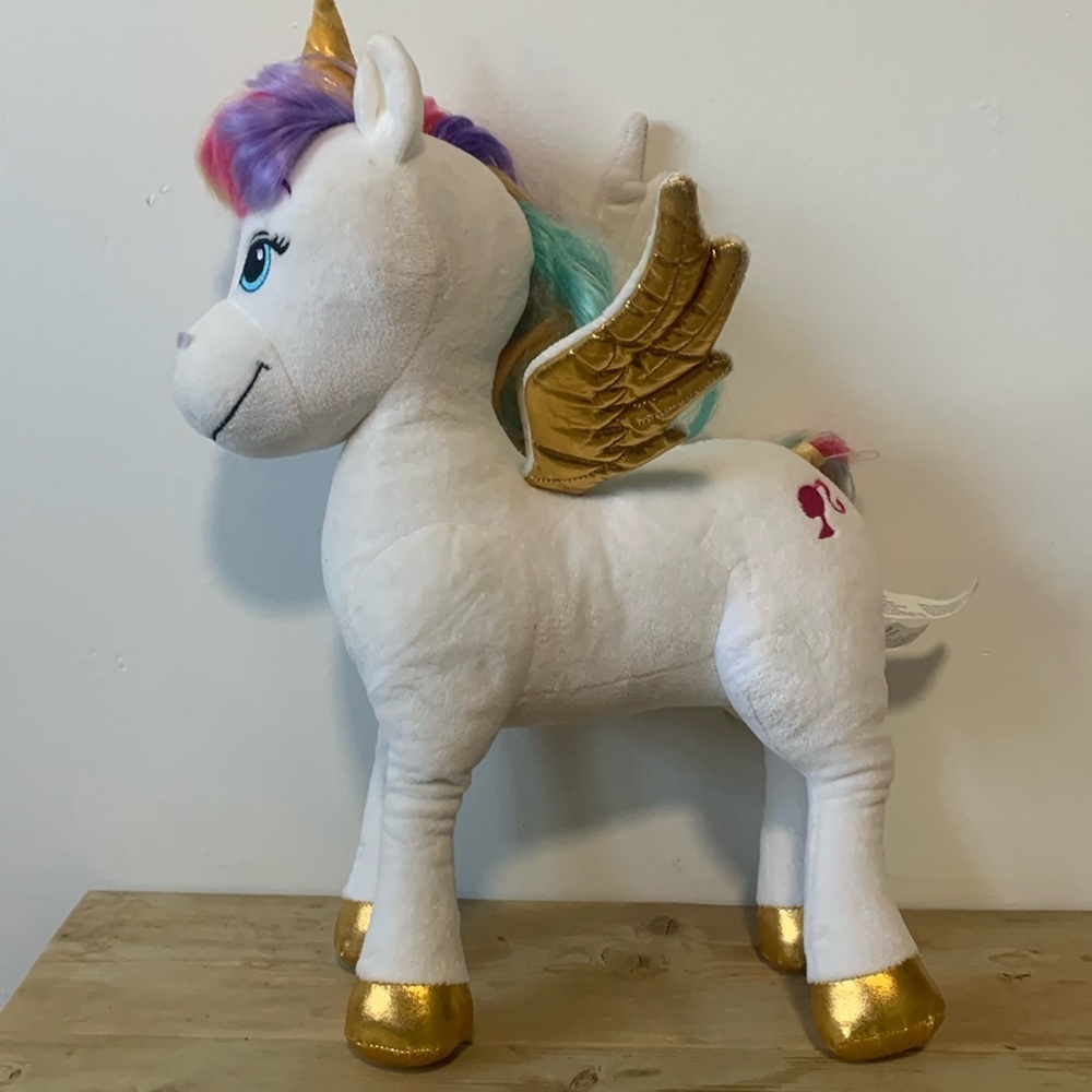 Barbie Dreamtopia Rainbow Unicorn Pegasus 15" Plush Horse Doll Stuffed Animal